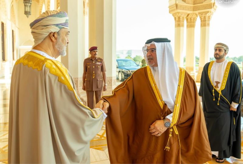 HRH Prince Salman meets Sultan of Oman